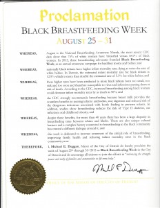 City of Detroit, Black Breastfeeding Week Proclamation
